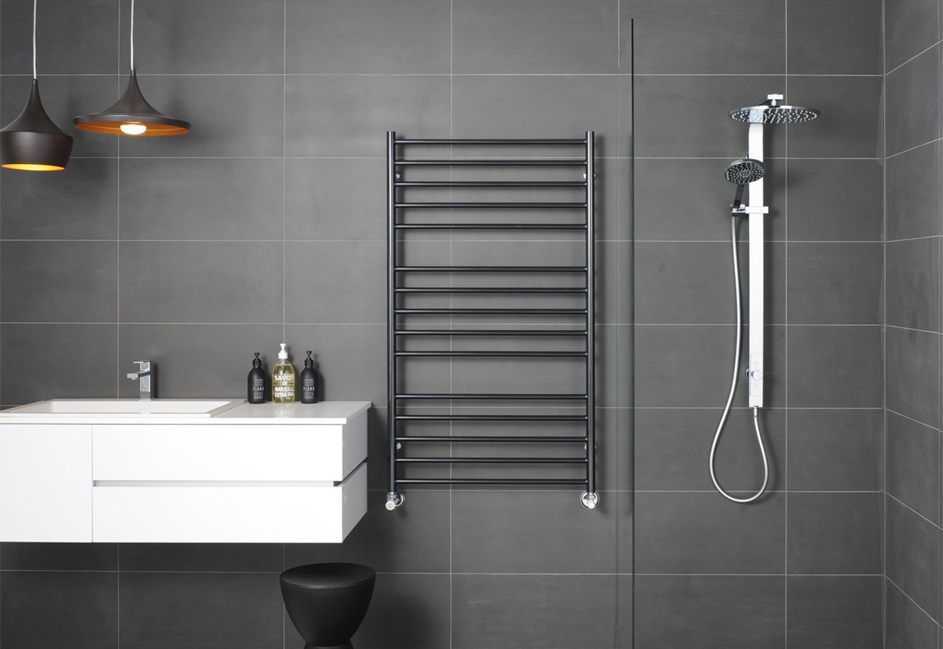 concealed connection of an electric heated towel rail