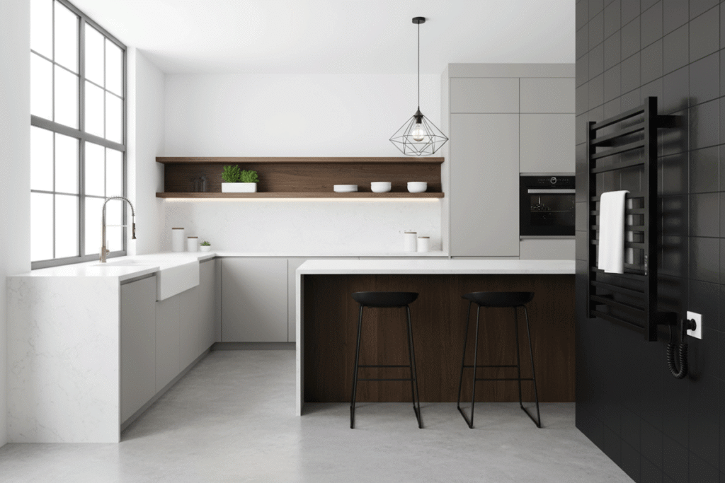 electric towel rail for kitchen